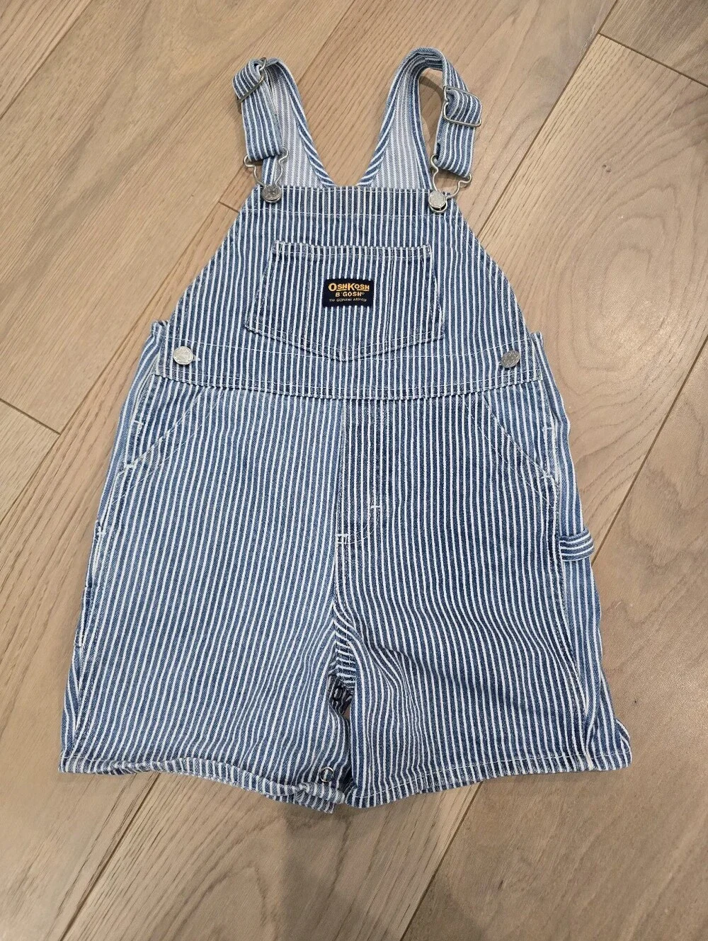 GUC OshKosh B'gosh Blue and White Striped Shortalls